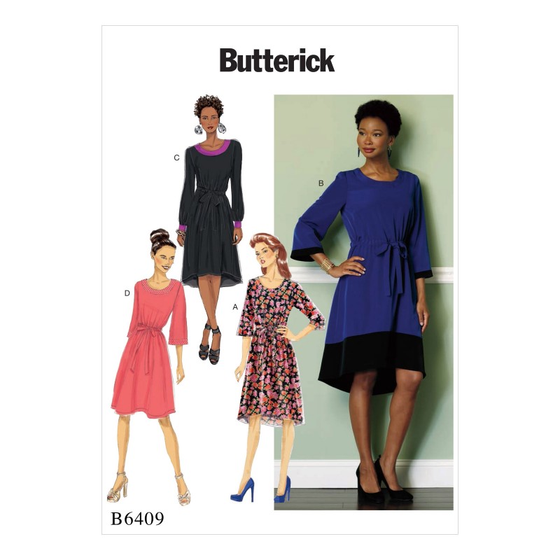 Paneled　Pattern　Petite　Butterick　Misses'　6410　Sewing　Yoke　Dress　With