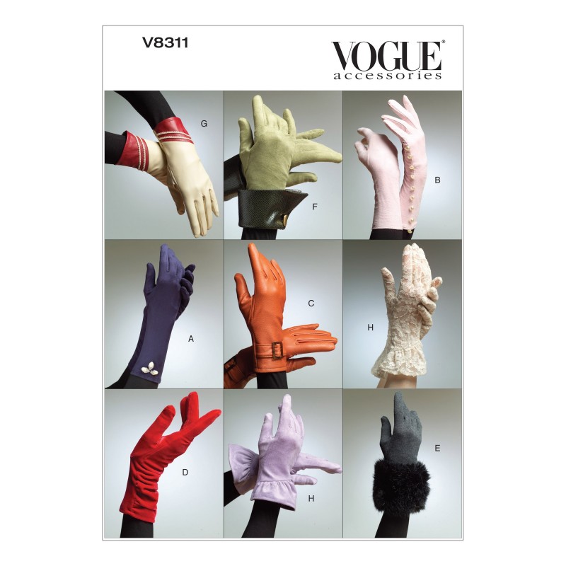 Vogue Sewing Pattern V8311 Women's Fashion Gloves
