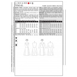 Vogue Sewing Pattern V8643 Women's Mid Knee Length Dress
