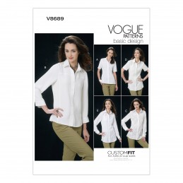 Vogue Sewing Pattern V8689 Women's Shirt With Princess Seams