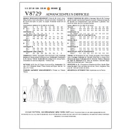 Vogue Sewing Pattern V8729 Women's Vintage Dress And Underskirt Formal Wear