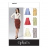Vogue Sewing Pattern V8750 Women's Fitted or Flared Smart Skirt
