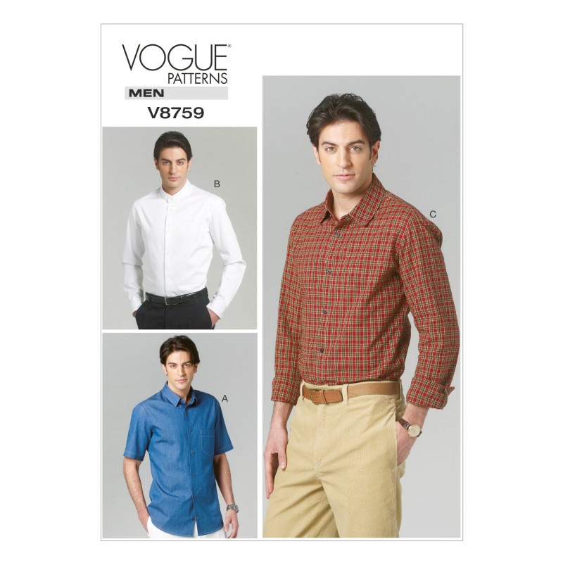 Vogue Sewing Pattern V8759 Men's Smart Casual Shirt