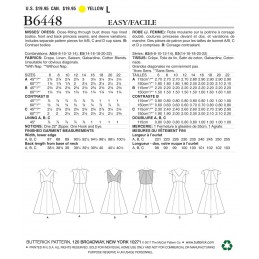 Butterick Sewing Pattern 6448 Misses' Fit & Flare Empire Waist Dress