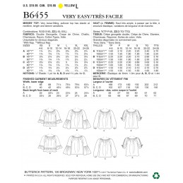 Butterick Sewing Pattern 6455 Misses' Gathered Raglan Sleeve Top
