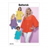Butterick Sewing Pattern 6456 Misses' Tulip or Ruffle Sleeve Top