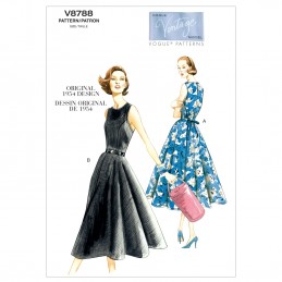 Vogue Sewing Pattern V8788 Women's Vintage Dress