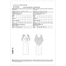 Vogue Sewing Pattern V1535 Women's Dress with Attached Cape