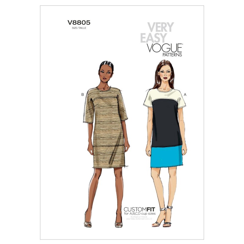 Vogue Sewing Pattern V8805 Women's Shift Dress