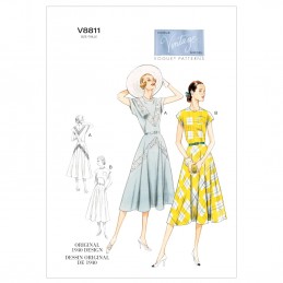Vogue Sewing Pattern V8811 Women's Vintage Dress And Belt