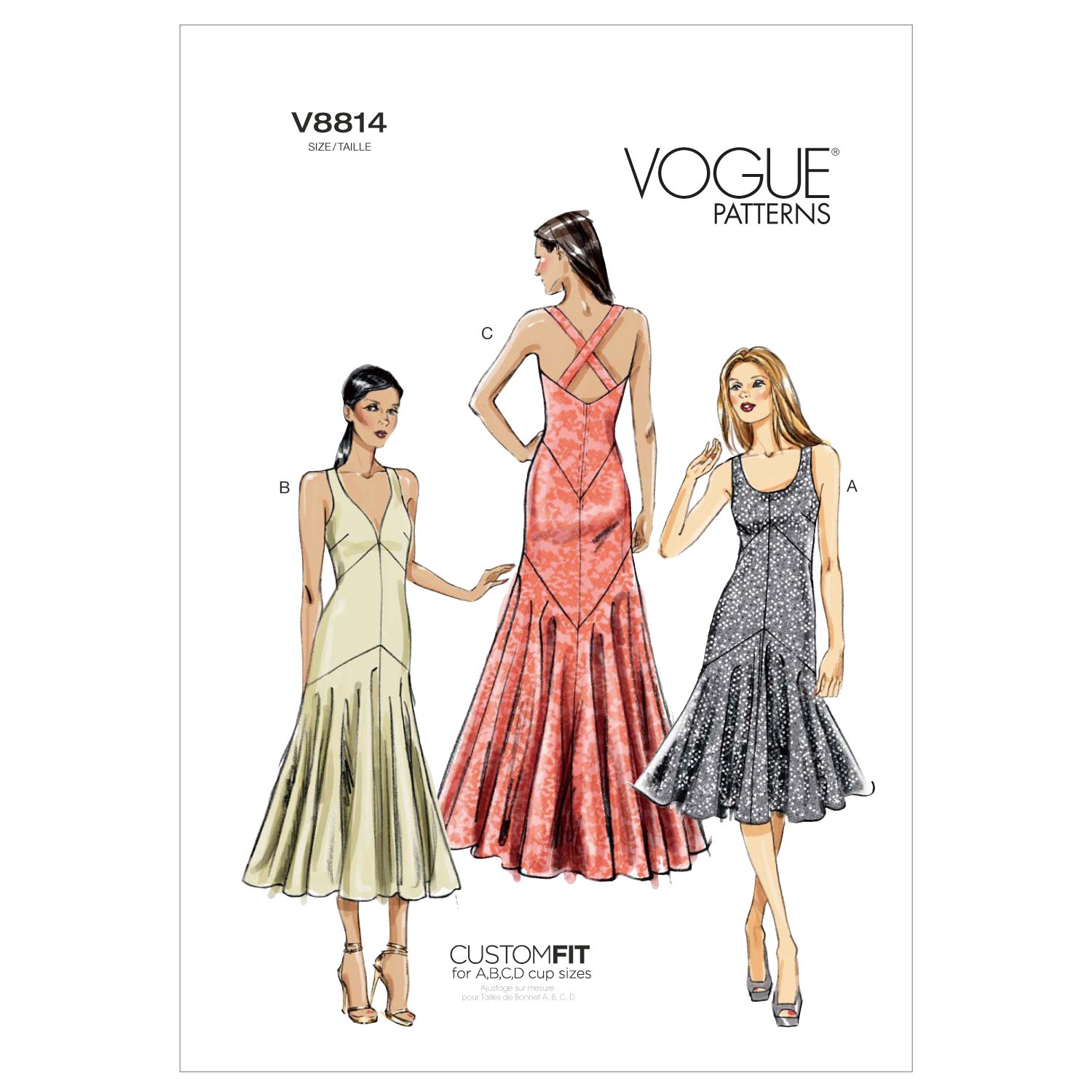 Vogue Sewing Pattern V8814 Women's Evening Dress Special Occasion