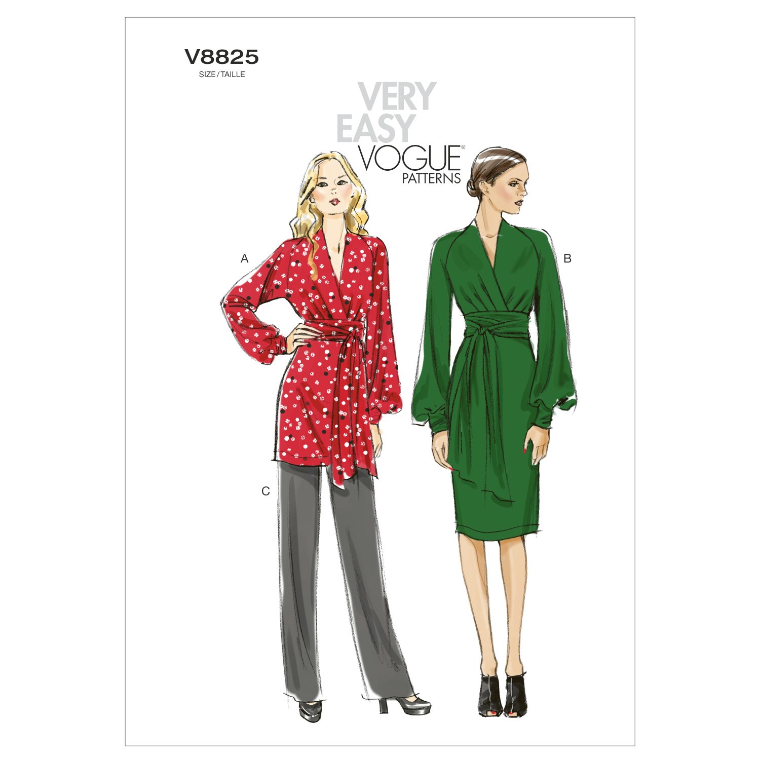 Vogue Sewing Pattern V8825 Women's Tunic Dress And Trousers