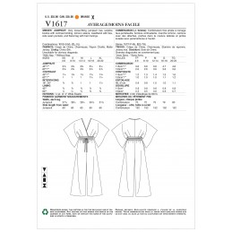Vogue Sewing Pattern V1617 Women's Loose Fitting Jumpsuit Kimono Sleeves
