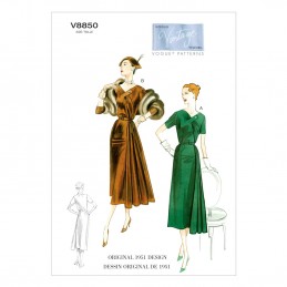 Vogue Sewing Pattern V8850 Women's Vintage Dress