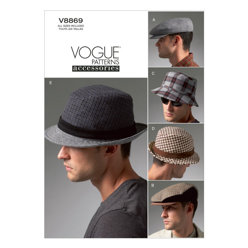 Vogue Sewing Pattern V8869 Men's Hats