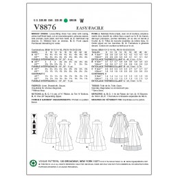 Vogue Sewing Pattern V8876 Women's Dress