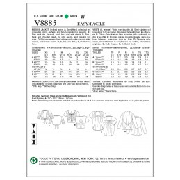 Vogue Sewing Pattern V8885 Women's Jacket