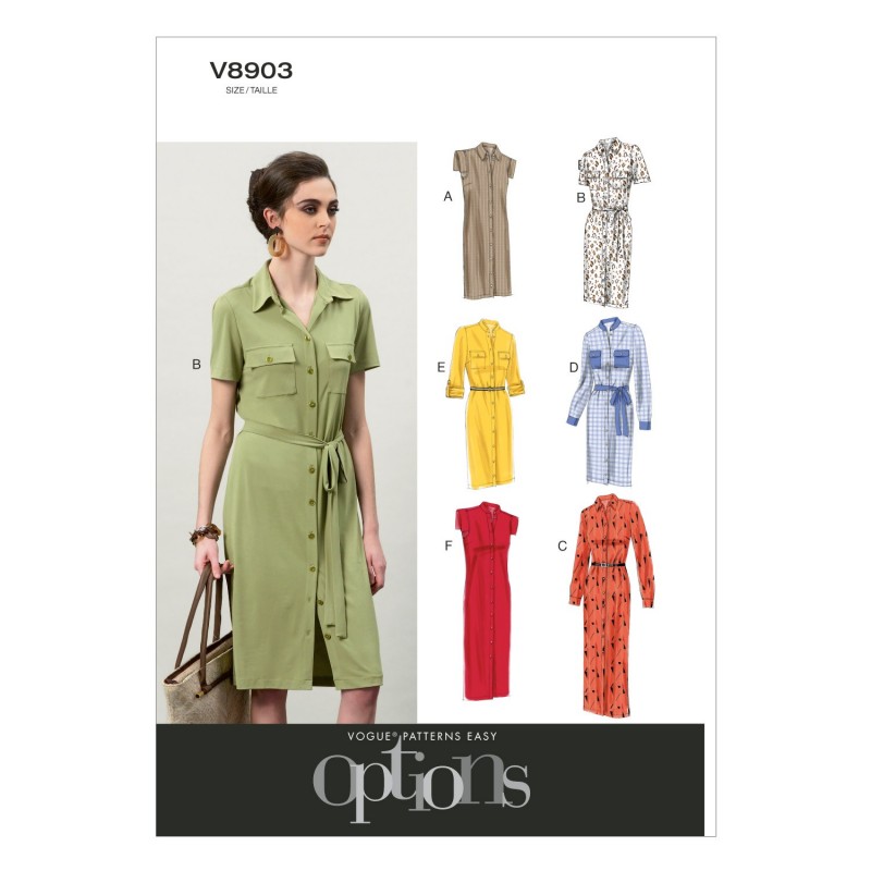 Vogue Sewing Pattern V8903 Women's Dress And Belt