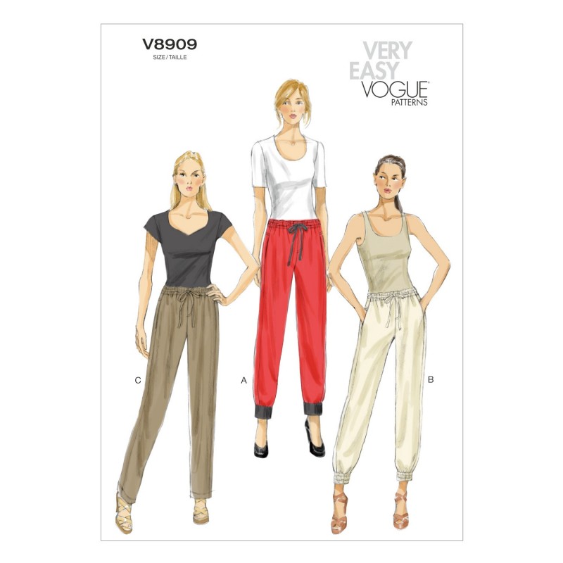 Vogue Sewing Pattern V8909 Women's Draw String Trousers