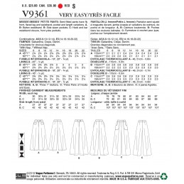 Vogue Sewing Pattern V9361 Women's Flared Wide Leg Trousers