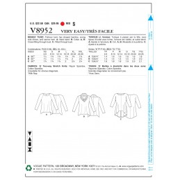Vogue Sewing Pattern V8952 Women's Tunic Top