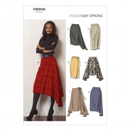 Vogue Sewing Pattern V8956 Women's Skirt In Various Styles