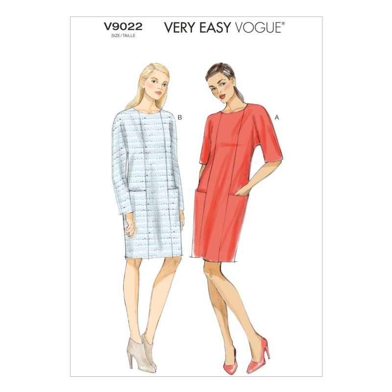 Vogue Sewing Pattern V9022 Women's Shift Dress