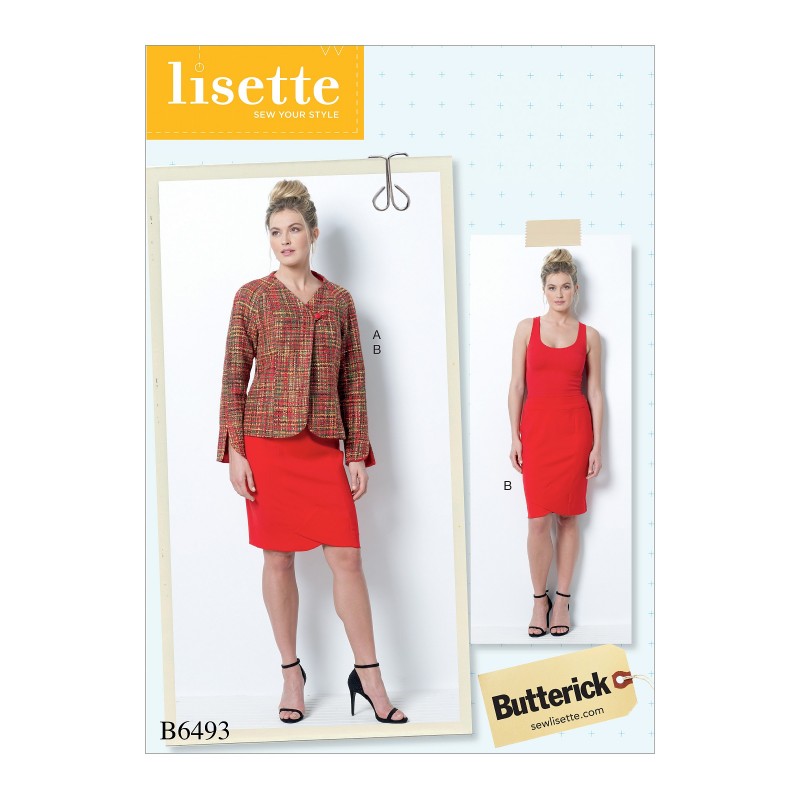 Butterick Sewing Pattern 6493 Misses' Raglan-Sleeve Jacket,& Skirt With Yoke