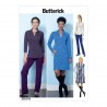 Butterick Sewing Pattern 6494 Misses' Knit Raglan Sleeve Tops & Dress, Trousers