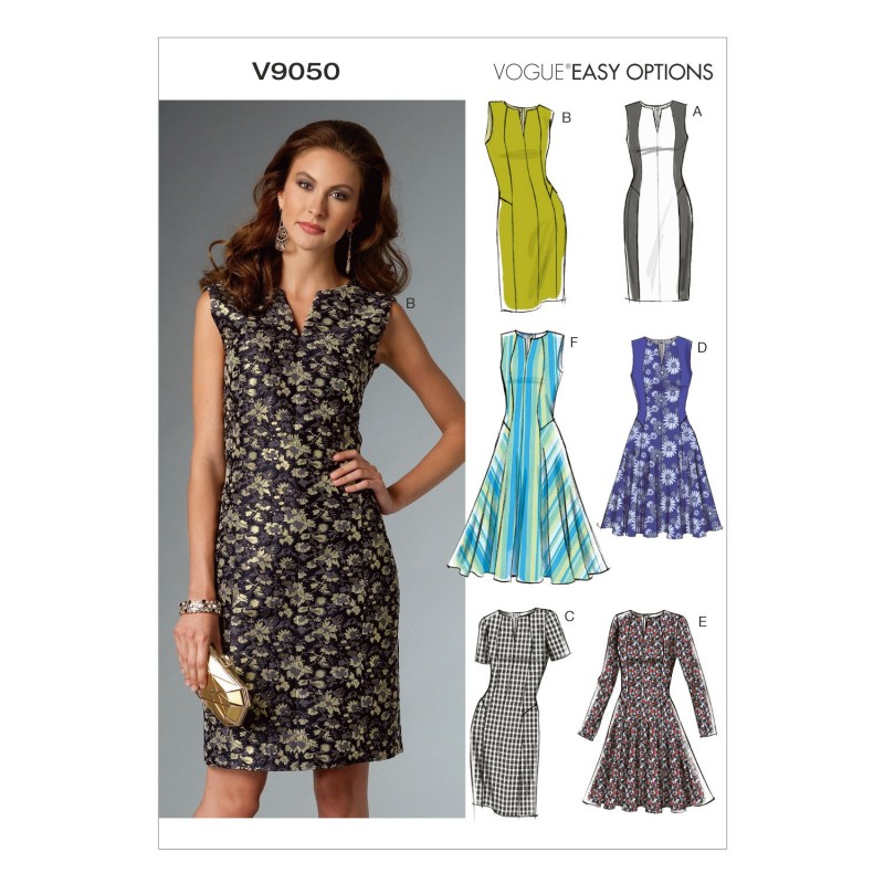 Vogue Sewing Pattern V9050 Women's Lined Close Fitting Petite Dress