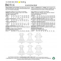 Butterick Sewing Pattern 6514 Misses' Miss Petite Paneled Dress