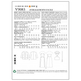 Vogue Sewing Pattern V9083 Women's Vintage Jacket Dress And Belt