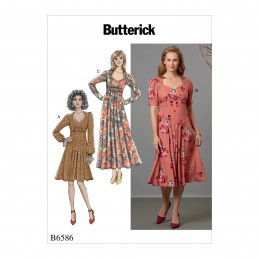 Butterick Sewing Pattern 6586 Misses' Dress with Sweetheart Neckline