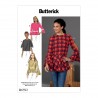 Butterick Sewing Pattern 6592 Misses' Tops with Flared Sleeve Variations