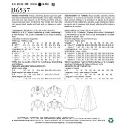 Butterick Sewing Pattern 6537 Misses' Costume