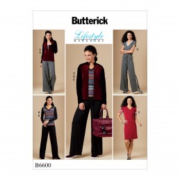 Butterick Sewing Pattern 6600 Misses' Casual Loungewear Separates Mix and Match