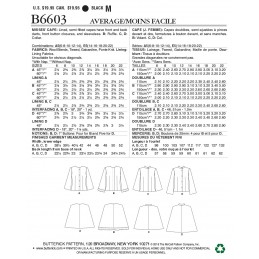 Butterick Sewing Pattern 6603 Misses' Casual Loungewear Separates Mix and Match