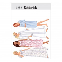 Butterick Sewing Pattern 6838 Misses' Nightgowns Nightwear Night Clothes