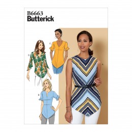 Butterick Sewing Pattern 6663 Misses' Semi Fitted Short Sleeve Top