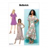 Butterick Sewing Pattern 6554 Misses' Wrap Dress with Flutter Sleeve & Flounces