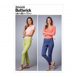 Butterick Sewing Pattern 6668 Misses' High Wasted Trousers