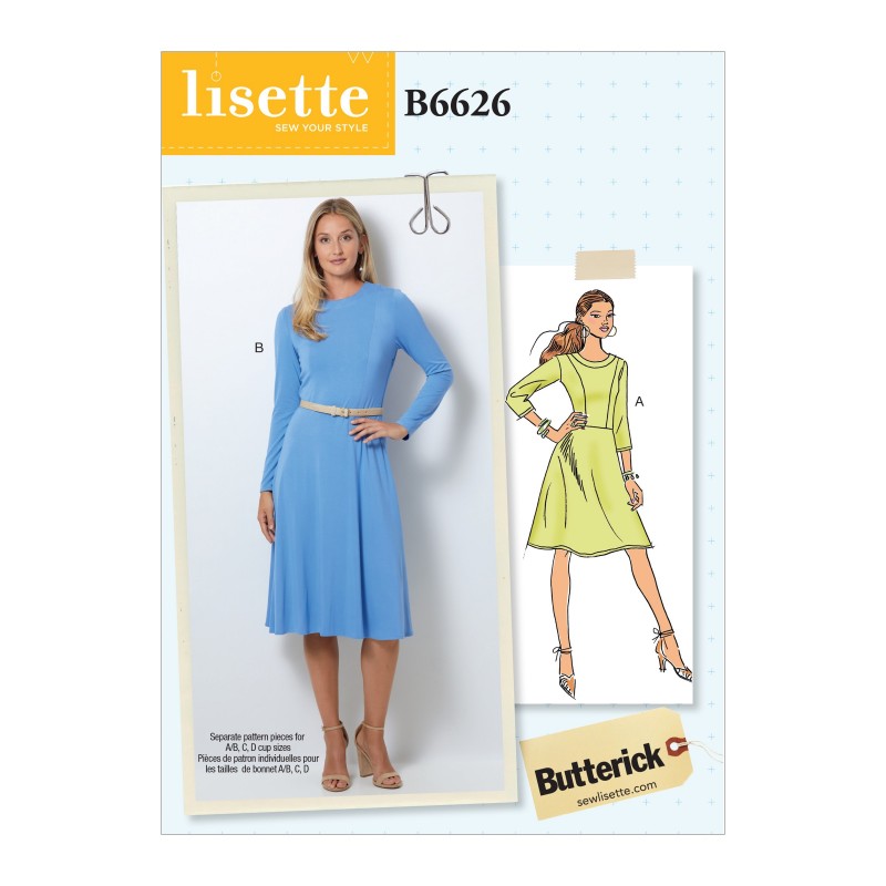Butterick Sewing Pattern 6626 Women's Petite Dress