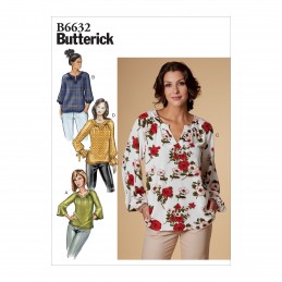 Butterick Sewing Pattern 6632 Women's Pull Over Shirt Top
