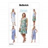 Butterick Sewing Pattern 6588 Misses' Semi-Fitted Button Top, Dress & Skirt