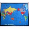 100% Cotton Fabric Nutex World Map Panel 90cm x 112cm