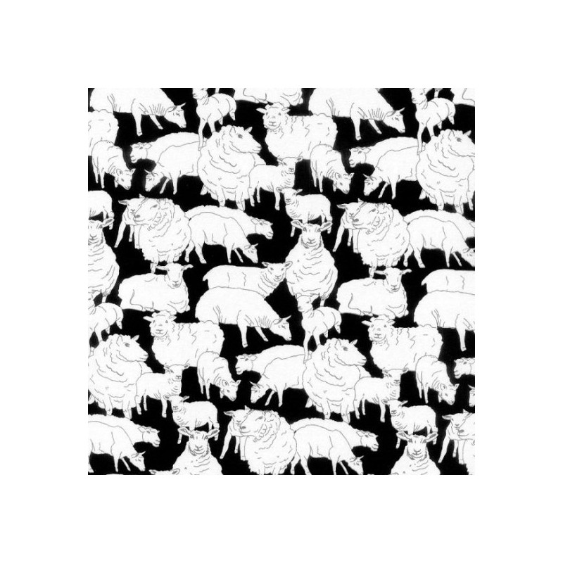 100% Cotton Patchwork Fabric Nutex Sheepish Sheep Farm Lambs