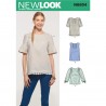 New Look Women's Loose Fitting Shirt with Pleated Detail Neck and Sleeve 6604