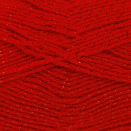 King Cole Glitz DK Double Knitting Yarn Knit Craft Wool Crochet 100g Ball Cherry