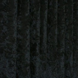 Bling Upholstery Crushed Velour Velvet Fabric Curtain Furnishing 145cm Wide Black