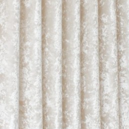 Bling Upholstery Crushed Velour Velvet Fabric Curtain Furnishing 145cm Wide White